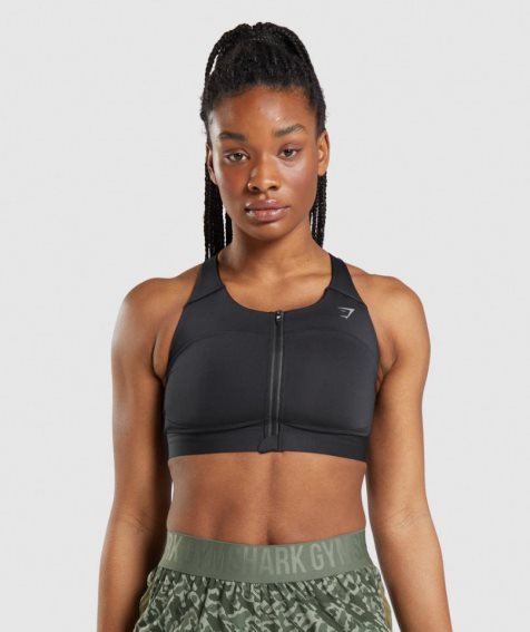 Women's Gymshark Speed Sports Bra Black | NZ 3OGZFQ